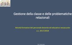 Gestione della classe e delle problematiche relazionali - Attività formative del personale docente ed educativo neoassunto a.s. 2017/2018