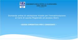 Domanda online di valutazione iniziale per l'immatricolazione ai Corsi di Laurea Magistrale ad accesso libero - GUIDA OPERATIVA PER I CANDIDATI ...
