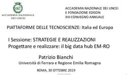 I Sessione: STRATEGIE E REALIZZAZIONI Progettare e realizzare: il big data hub EM-RO - Fondazione Edison