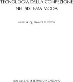 TECNOLOGIA DELLA CONFEZIONE NEL SISTEMA MODA - a cura di Ing. Piero Di Girolamo - edito da I.S.I.S. di SETIFICIO P. CARCANO