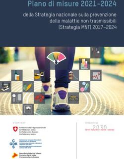 Piano di misure 2021-2024 - della Strategia nazionale sulla prevenzione delle malattie non trasmissibili (Strategia MNT) 2017-2024 - CDS