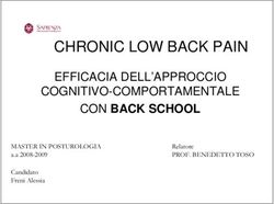 CHRONIC LOW BACK PAIN - CON BACK SCHOOL EFFICACIA DELL'APPROCCIO COGNITIVO-COMPORTAMENTALE