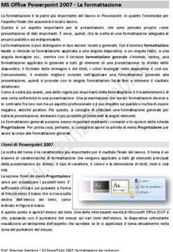 MS Office Powerpoint 2007 - La formattazione