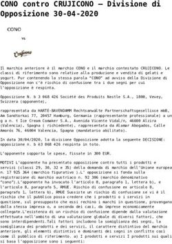 CONO contro CRUJICONO - Divisione di Opposizione 30-04-2020