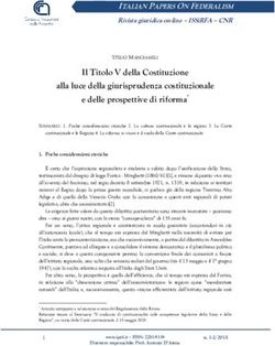 Il Titolo V della Costituzione alla luce della giurisprudenza costituzionale e delle prospettive di riforma