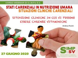 SITUAZIONI CLINICHE IN CUI VI POSSONO ESSERE CARENZE VITAMINICHE - Andrea Pizzini