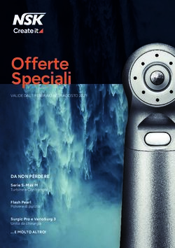 Offerte Speciali - DA NON PERDERE - VALIDE DAL 1 FEBBRAIO AL 31 AGOSTO 2021 - NSK Italy