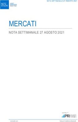 MERCATI NOTA SETTIMANALE 27 AGOSTO 2021 - Notz Stucki