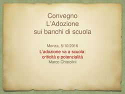 Convegno L'Adozione sui banchi di scuola - L'adozione va a scuola: criticità e potenzialità - "de amicis" - lissone