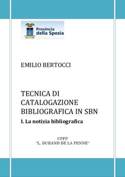 TECNICA DI CATALOGAZIONE BIBLIOGRAFICA IN SBN - La notizia bibliografica - EMILIO BERTOCCI - Regione ...