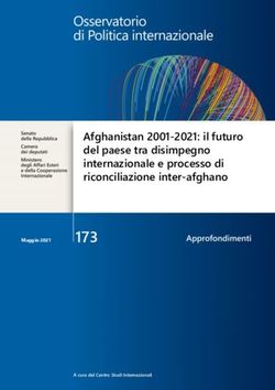 173 Afghanistan 2001-2021: il futuro del paese tra disimpegno internazionale e processo di riconciliazione inter-afghano