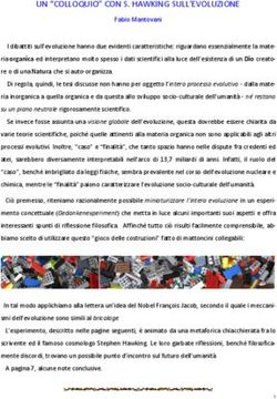 UN "COLLOQUIO" CON S. HAWKING SULL'EVOLUZIONE