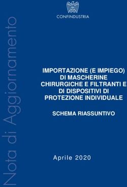 IMPORTAZIONE (E IMPIEGO) DI MASCHERINE CHIRURGICHE E FILTRANTI E DI DISPOSITIVI DI PROTEZIONE INDIVIDUALE SCHEMA RIASSUNTIVO