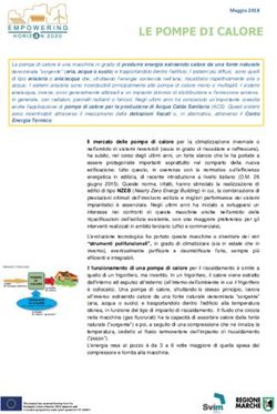LE POMPE DI CALORE Maggio 2018