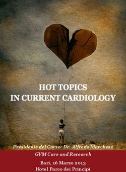 HOT TOPICS IN CURRENT CARDIOLOGY - Presidente del Corso: Dr. Alfredo Marchese GVM Care and Research