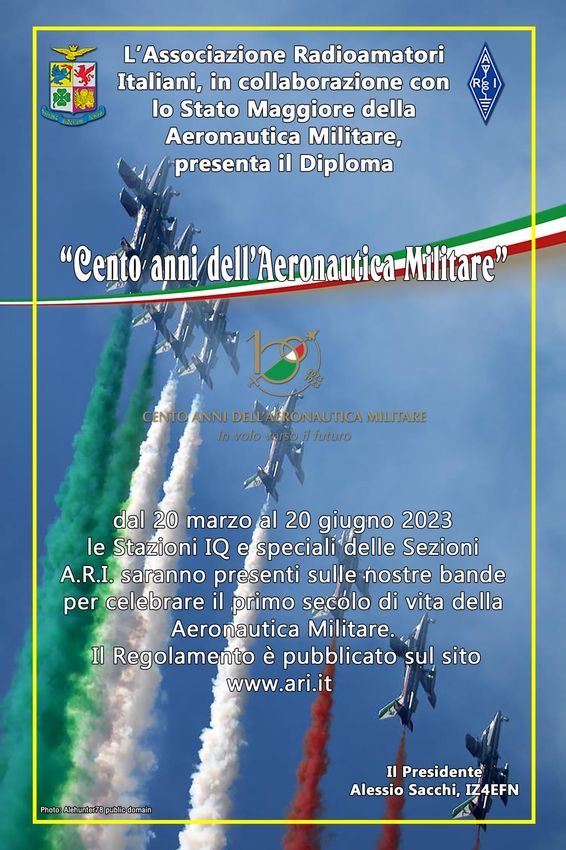 DIPLOMA DEL CENTENARIO DELL'AERONAUTICA MILITARE