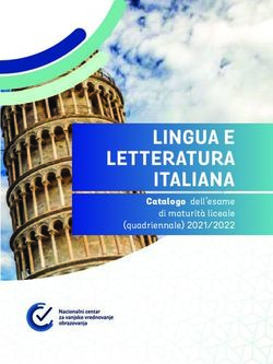 LINGUA E LETTERATURA ITALIANA - Catalogo dell'esame di maturità liceale (quadriennale) 2021/2022