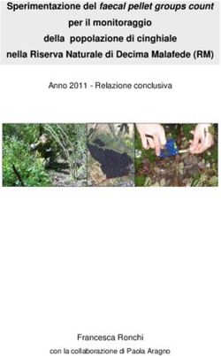 Sperimentazione del faecal pellet groups count per il monitoraggio della popolazione di cinghiale nella Riserva Naturale di Decima Malafede (RM) ...