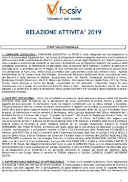RELAZIONE ATTIVITA' 2019 - FOCSIV