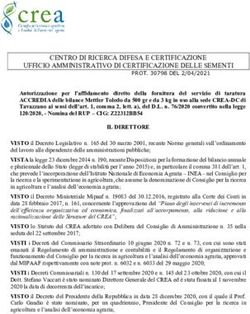 CENTRO DI RICERCA DIFESA E CERTIFICAZIONE UFFICIO AMMINISTRATIVO DI CERTIFICAZIONE DELLE SEMENTI