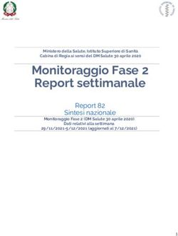 Monitoraggio Fase 2 Report settimanale - Report 82 Sintesi nazionale - Ministero della Salute