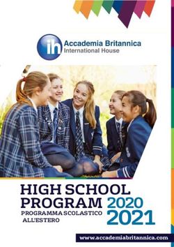 2021 HIGH SCHOOL PROGRAM - PROGRAMMA SCOLASTICO ALL'ESTERO - Accademia Britannica