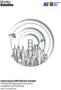 Osservatorio AIPB-Monitor Deloitte - Il Private Banking italiano nel quadro competitivo internazionale Milano, 15 novembre 2019