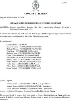 COMUNE DI TESERO VERBALE DI DELIBERAZIONE DEL CONSIGLIO COMUNALE - Finanze