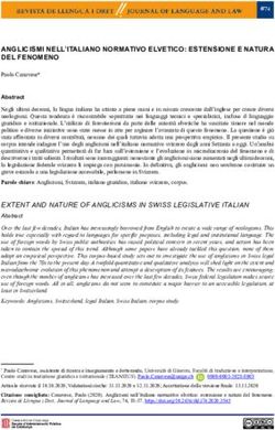 ANGLICISMI NELL'ITALIANO NORMATIVO ELVETICO: ESTENSIONE E NATURA DEL FENOMENO