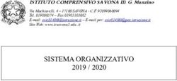SISTEMA ORGANIZZATIVO - 2019 / 2020 ISTITUTO COMPRENSIVO SAVONA III G. Manzino - Istituto Comprensivo ...
