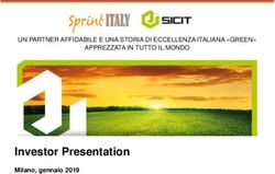 Investor Presentation - UN PARTNER AFFIDABILE E UNA STORIA DI ECCELLENZA ITALIANA "GREEN" APPREZZATA IN TUTTO IL MONDO - SprintItaly