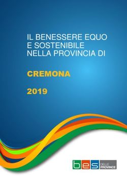IL BENESSERE EQUO E SOSTENIBILE NELLA PROVINCIA DI - CREMONA 2019