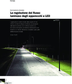 La regolazione del flusso luminoso degli apparecchi a LED