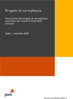 Progetti di sorveglianza - Panoramica dei progetti di sorveglianza importanti per la piazza finanziaria svizzera Stato: 1 novembre 2020
