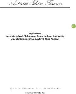 Autorità Idrica Toscana - Regolamento per la disciplina del Telelavoro e Lavoro agile per il personale dipendente/dirigente dell'Autorità Idrica ...