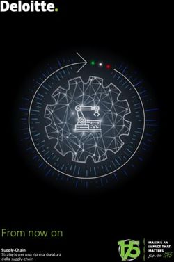 From now on Supply-Chain Strategie per una ripresa duratura della supply-chain - Deloitte
