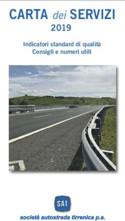 CARTA dei SERVIZI 2019 - Indicatori standard di qualità Consigli e numeri utili - Società Autostrada Tirrenica