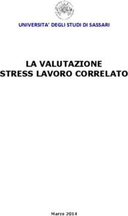 LA VALUTAZIONE STRESS LAVORO CORRELATO - UNIVERSITA' DEGLI STUDI DI SASSARI