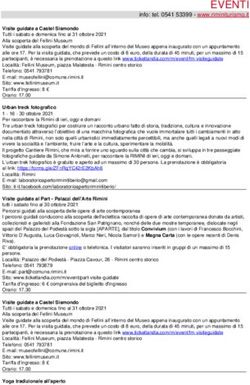 EVENTI info: tel. 0541 53399 - www.riminiturismo.it - Rimini turismo