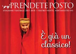 È già un ristagione teatrale 2017-2018 teatro viotti, fontanetto po - TeatroLieve