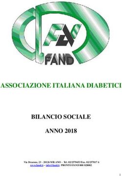 ASSOCIAZIONE ITALIANA DIABETICI - BILANCIO SOCIALE ANNO 2018 - FAND Associazione Italiana Diabetici