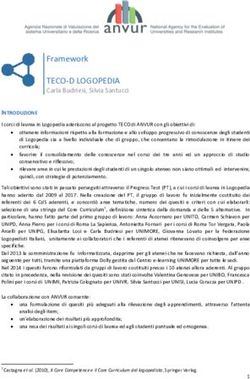 Framework TECO-D LOGOPEDIA - Carla Budriesi, Silvia Santucci - ANVUR