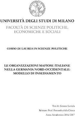 LE ORGANIZZAZIONI MAFIOSE ITALIANE NELLA GERMANIA NORD-OCCIDENTALE: MODELLO DI INSEDIAMENTO - CORSO DI LAUREA IN SCIENZE POLITICHE