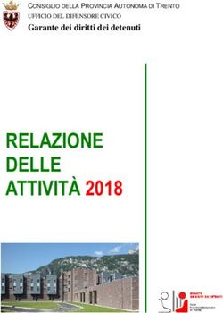 RELAZIONE DELLE ATTIVITÀ 2018 - Garante dei diritti dei detenuti CONSIGLIO DELLA PROVINCIA AUTONOMA DI TRENTO UFFICIO DEL DIFENSORE CIVICO ...