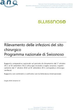 Rilevamento delle infezioni del sito chirurgico Programma nazionale di Swissnoso
