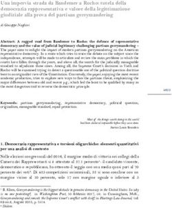 Una impervia strada da Bandemer a Rucho: tutela della democrazia rappresentativa e valore della legittimazione giudiziale alla prova del partisan ...