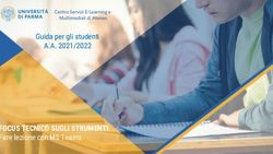 FOCUS TECNICO SUGLI STRUMENTI - Fare lezione con MS Teams A.A. 2021/2022 Guida per gli studenti - Unipr