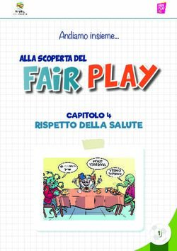 Andiamo insieme... RISPETTO DELLA SALUTE - FairPlay4U