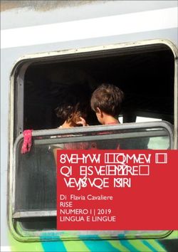 Tradurre e migrare, metafora di una trasformazione - Di Flavia Cavaliere RISE NUMERO I | 2019 LINGUA E LINGUE - EDLupt
