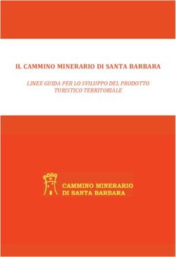 IL CAMMINO MINERARIO DI SANTA BARBARA - LINEE GUIDA PER LO SVILUPPO DEL PRODOTTO TURISTICO TERRITORIALE